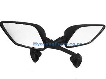 Pair Black Rear View Mirrors For Hyosung GT125R, GT250R, GT650R, GT650S